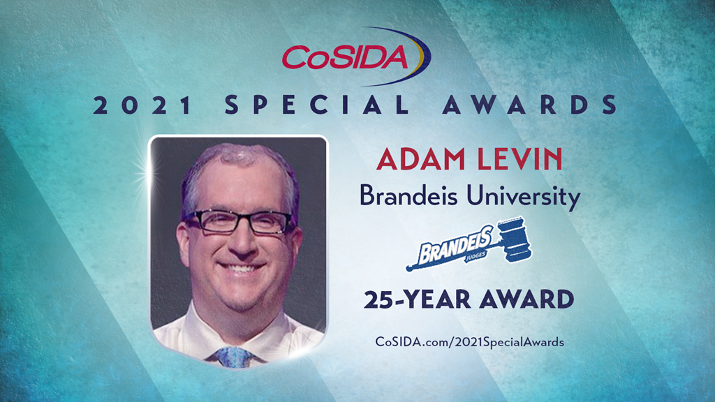 2021 Special Awards Salute: Adam Levin (Brandeis), 25-Year Award